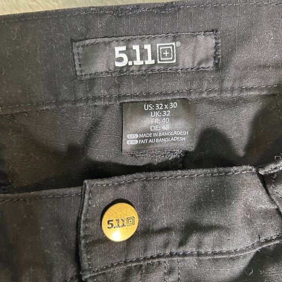 5.11 Tactlite Pro Ripstop Cargo Pants Mens 32 x30 Black Utility Army Gorpcore - Picture 3 of 11